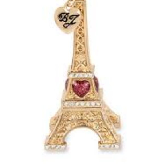 NWT Betsey Johnson Gold-Tone Eiffel Tower Keepsake - Picture 2 of 5